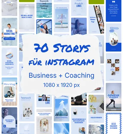 70 Vorlagen Instagram-Story Business blau